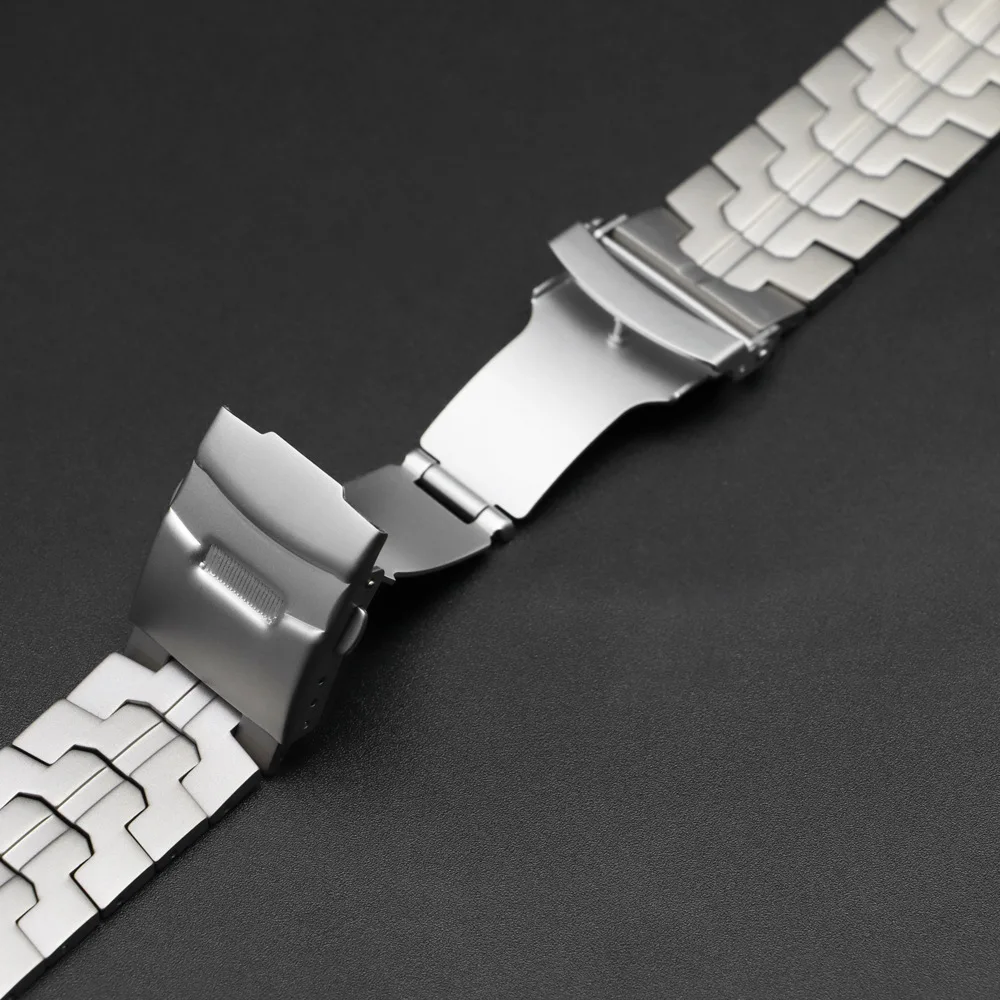 Luxury Stainless Steel Strap For Samsung Galaxy Watch Ultra 47mm No Gaps Metal Folding Buckle Bracelet For Galaxy 7 Ultra Band