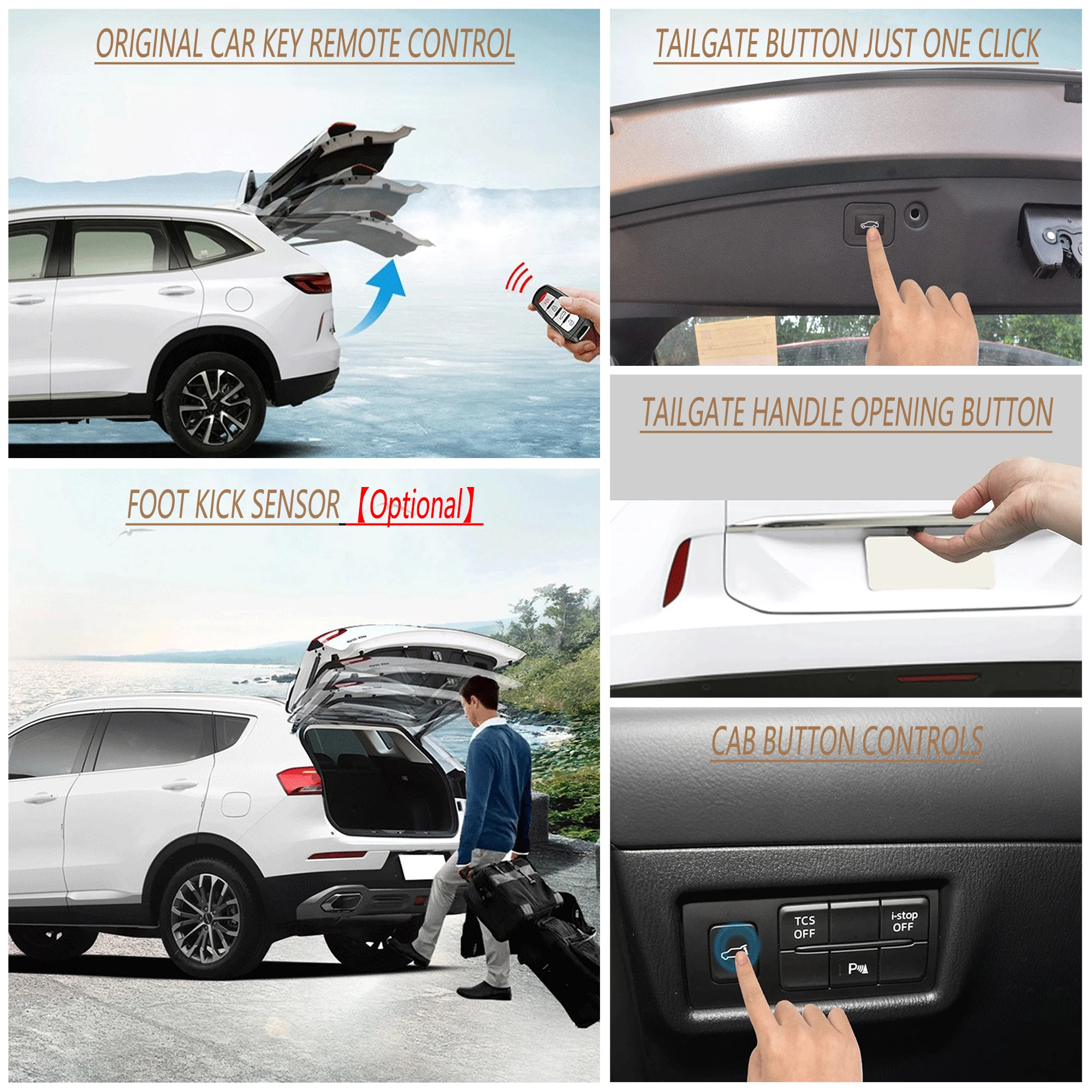 For BYD Seagull 2023-2024 Electric Tailgate Power Liftgate Auto Trunk Hands Free Back Door Opener With Remote Control Funciton