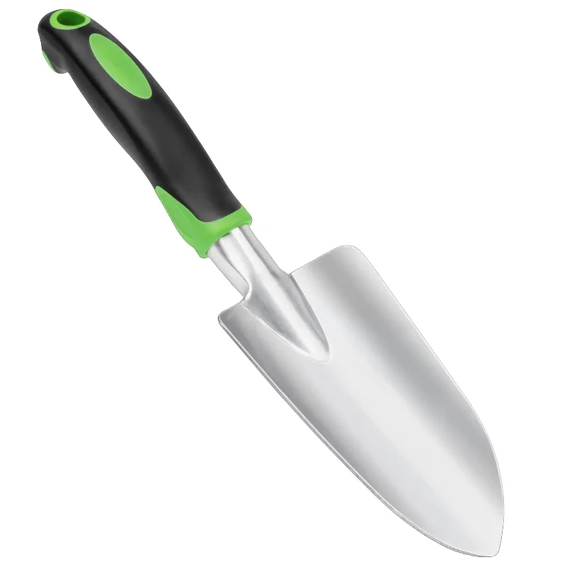 Garden Trowel & Hand Wide Shovel Pointed with Soft Rubberized Non-Slip Ergonomic Handle for Planting, Transplanting, Weeding, Mo
