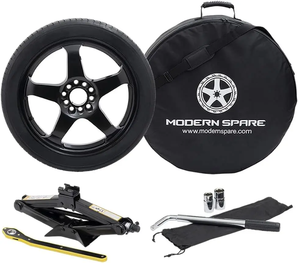 Complete Compact Spare Tire Kit w/Carrying Case - Fits 2020-2025 Honda CRV Hybrid-Complete Kit w/ Carrying Case