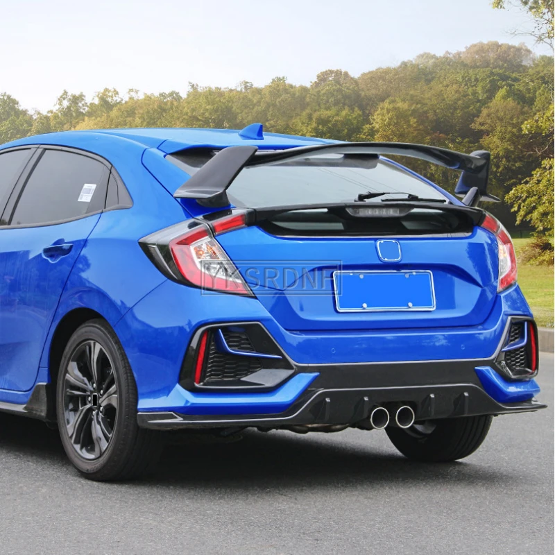 Per Honda Civic Hatchback 2017 2018 2019 tipo-r ABS plastica non verniciata colore tetto posteriore Spoiler ala baule coperchio bagagliaio