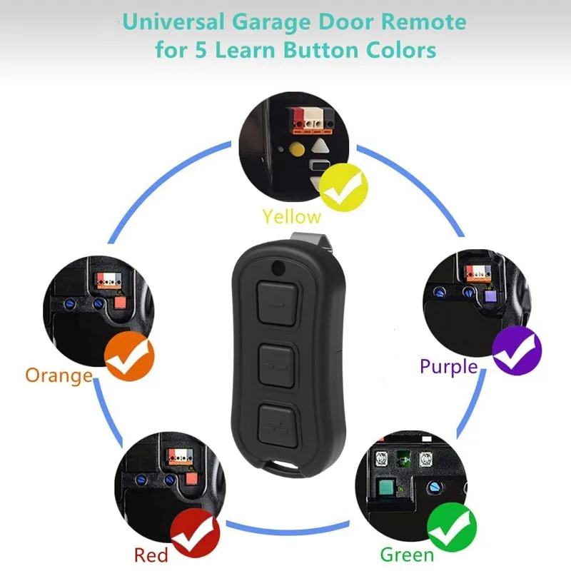 893MAX Universal for 370LM 371LM 372LM 373LM 893LM 971LM 953ESTD 81LM 82LM 83LM 890MAX 850CB Garage Door Opener Remote Control