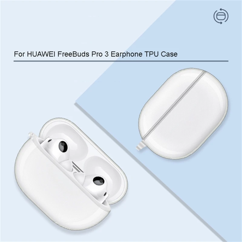 Earphone Shockproof Soft TPU Housing Skin-friendly Cover For HUAWEI FreeBuds Pro 3 Washable Protector Non-slip Impact-resistant