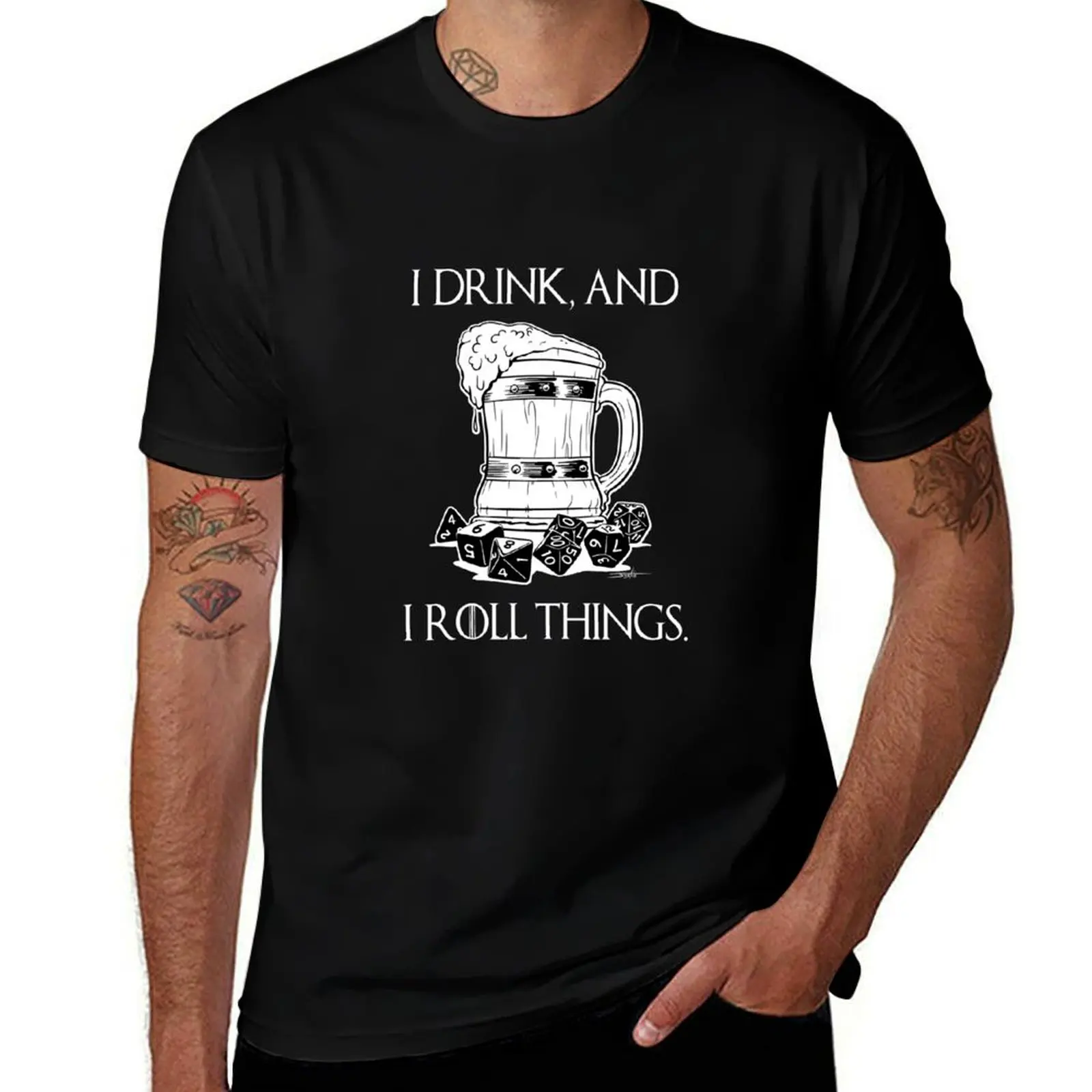 

I Drink and I Roll Things T-Shirt g man t shirts for men t shirts for man cotton soft t shirt man luxury T-Shirt