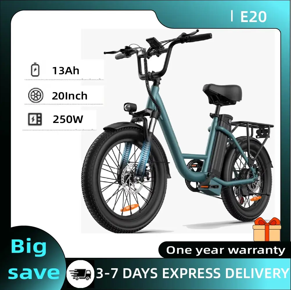 URLIFE E20 Elektrofahrrad 250W Motor 20 Zoll City-Pendler Erwachsenen-Elektrofahrrad