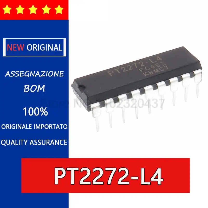 5pcs original SC2272-L4 Wireless remote control decoding chip DIP18 PT2272-L4 Interlock integrated IC receiver module PT2262