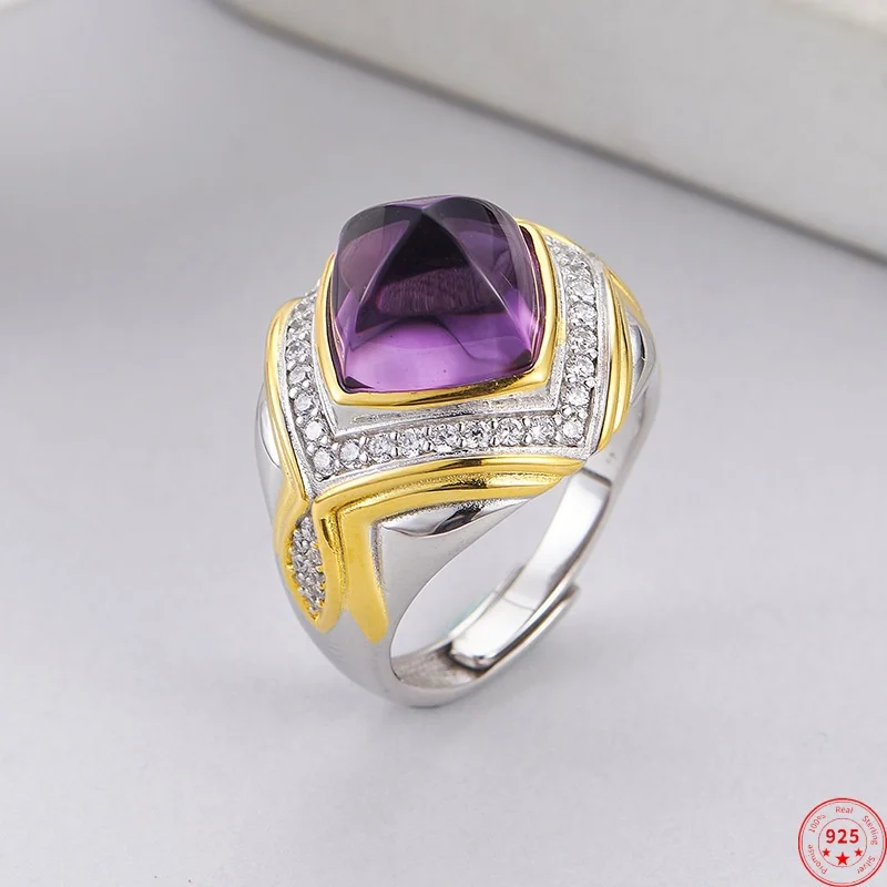 s925-sterling-silver-charms-rings-for-women-contrast-colored-tangent-plane-amethyst-micro-zircon-fashion-jewelry-wholesale