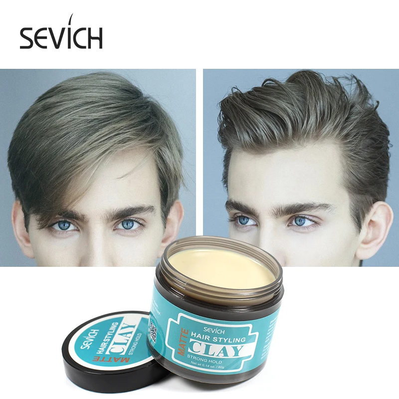 Sevich 100g Hair Brushed Clay For Men Strong Hold Hairstyle Finished Hair Styling Clay Mud Hair Cream Refreshing Hair Wax