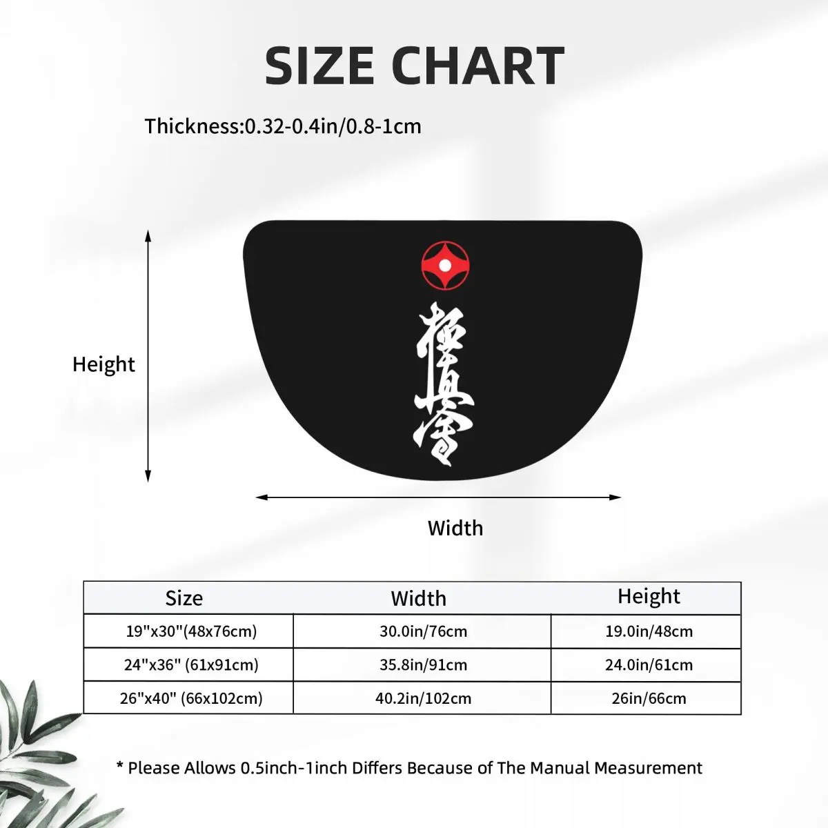 Kyokushin Karate White Soft Flannel Half Round Doormat Non Slip Bathroom Mat Absorbent Floor Carpet for Garage