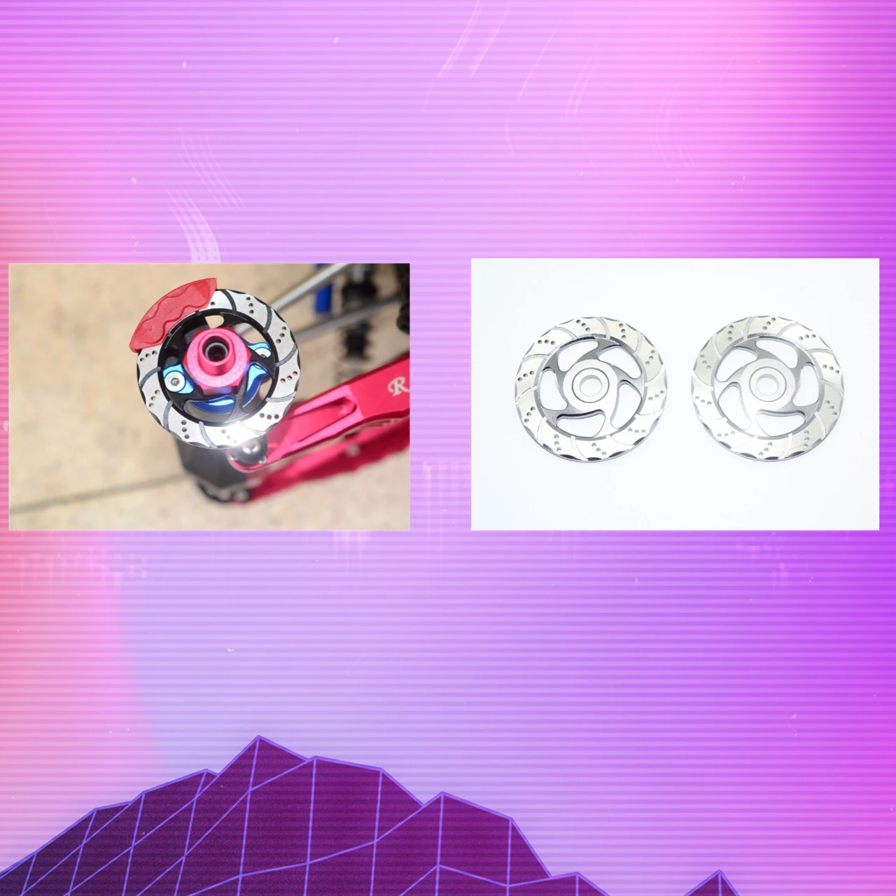 GPM アルミニウム ブレーキ ディスク シルバー ライニング付き LOSI 1/6 スーパー バハ レイ 1.0/2.0用