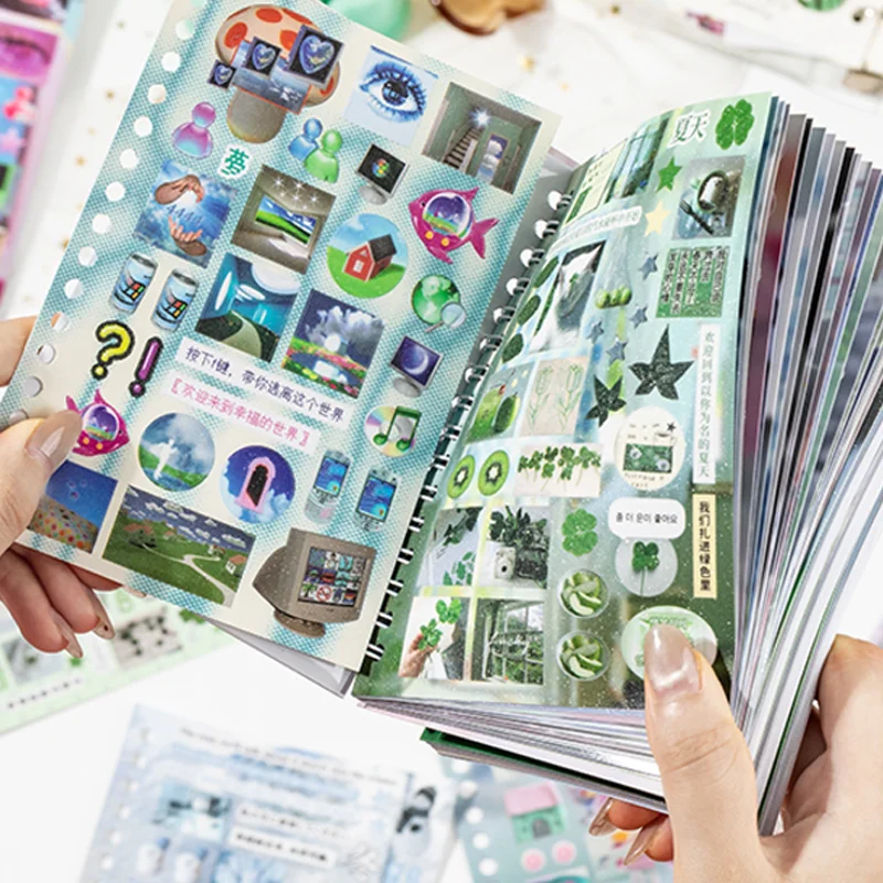 สติกเกอร์ฟิล์มม้วนตัดแต่งรูปทรง 2Style 30 ชิ้น/ถุง สำหรับสมุดบันทึก สมุดภาพ DIY กรอบรูป สมุดภาพ สมุดโน้ต แก้วน้ำ