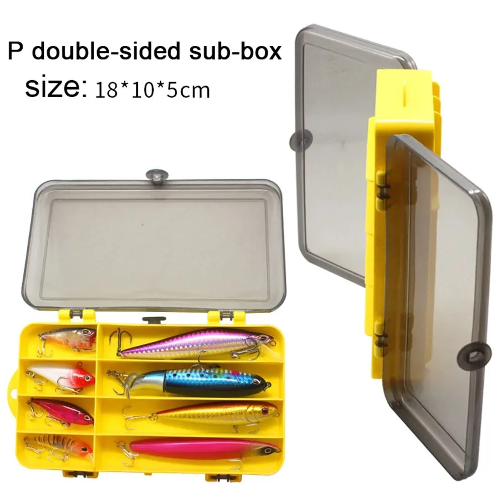

Fishing Bait Box Double Sided Tackle Trays Double Layer Fishing Plastic Tackle Storage Box Fishing Portable Organizer