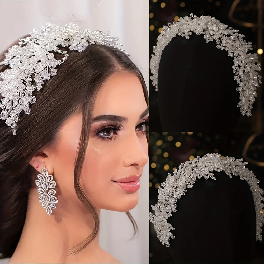 

Luxury Full Crystal Headband Headpiece Bridal Shinny Rhinestone Hair band Tiara Bridal Wedding Hair Accessories Jewelry Gifts