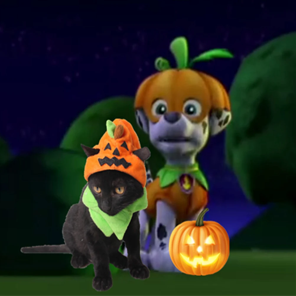 

Pumpkin Hat Dress Knitted Pet Cosplay Decor Dog Puppy Cat Hat Gentleman Mom Halloween Daily Wear Party Christmas Parade Photo