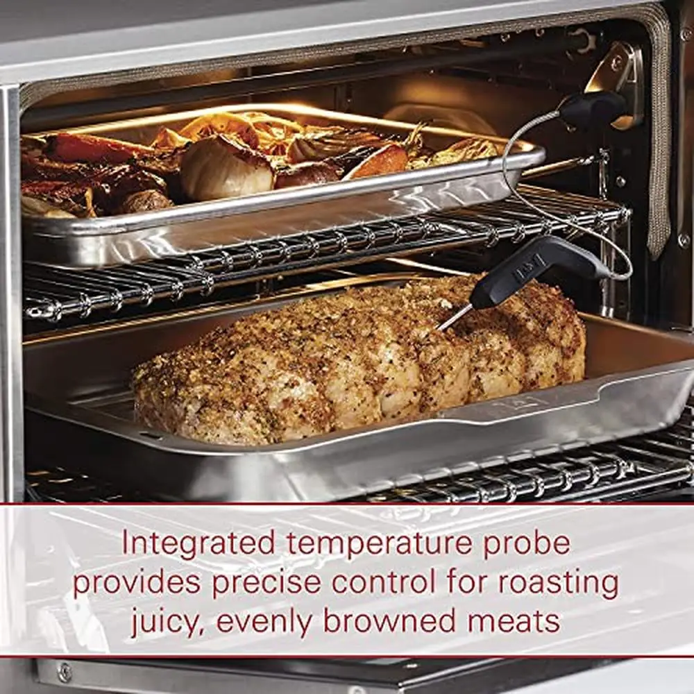 Countertop Convection Toaster Oven 7 Cooking Modes Precision Temperature Probe Stainless Steel