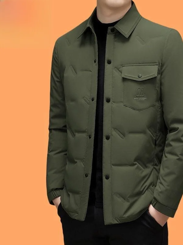 

Men's Lightweight down Jaet 90 White Du down Casual Collarl Coat Busin Midlife Winter New Sle Outdoor Sportswear