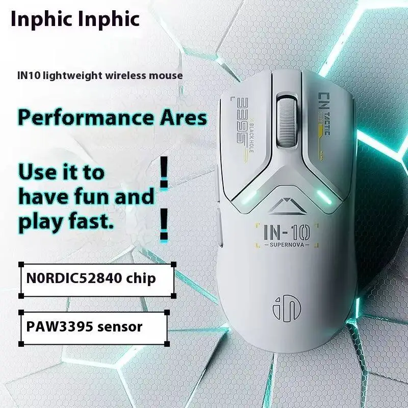 

Inphic IN10 Wireless Mouse Bluetooth Wired Three-mode Mechanical E-sports Game Macro Laptop