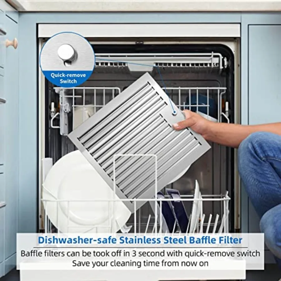 جدار جبل شفاط المطبخ 30 بوصة 900CFM تنفيس هود T شكل مع الفولاذ المقاوم للصدأ موقد هود سبليت نوع الدائم الشحوم يربك Filte