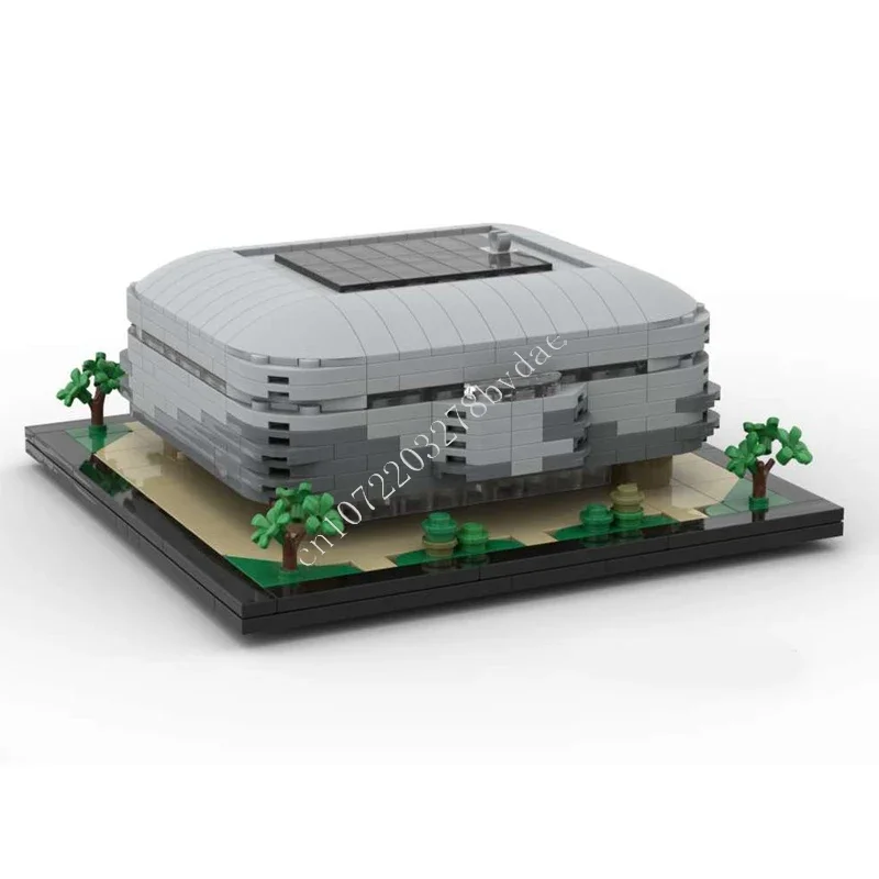 598PCS Neue Santiago Bernabeu Stadion Modulare MOC Kreative street view Modell Bausteine Architektur DIY Modell Spielzeug Geschenke