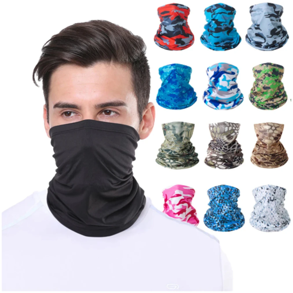 AliExpress Outdoor Ice Silk Sun Protection Bib Spring and Summer Motorcycle Neck Cover Sports Magic Bandana Riding Mask Full Face