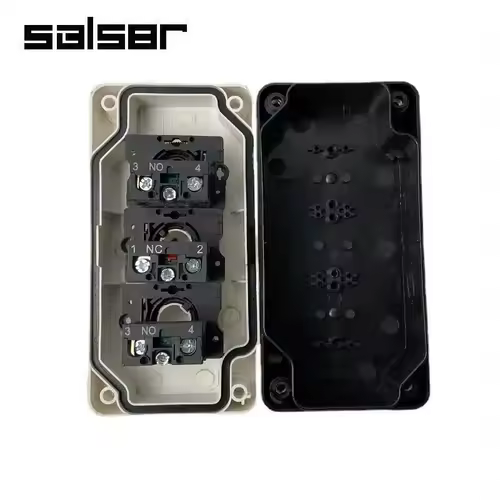 Reset Momentary Waterproof 3 Position Spring Return Push Button Switch Control Station Box Up Down Arrow Stop - Image 3