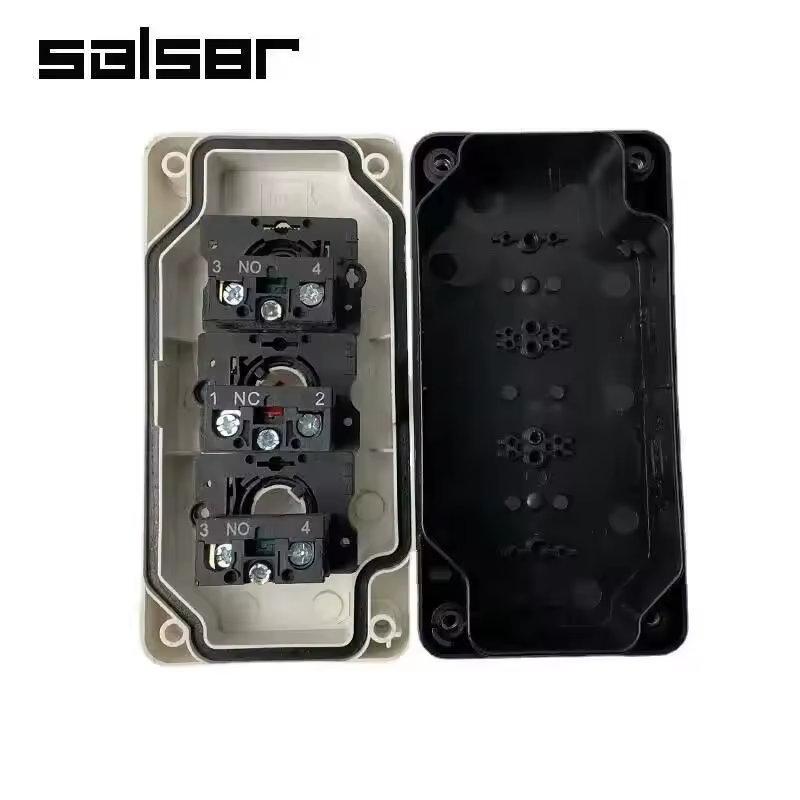 Reset Momentary Waterproof 3 Position Spring Return Push Button Switch Control Station Box Up Down Arrow Stop - Image 3