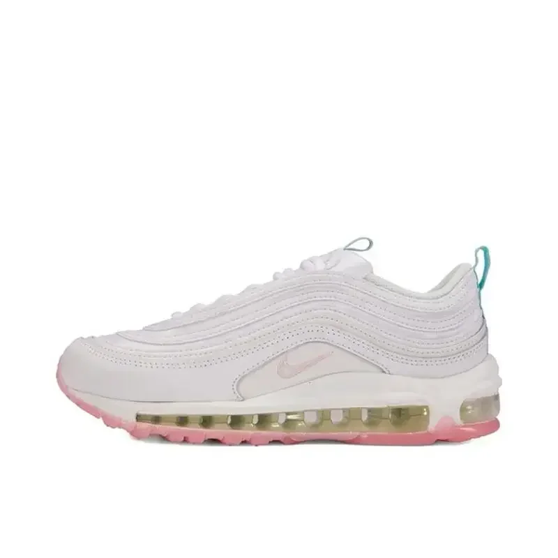 Nike Air Max 97 Women'sAir Cushion Full Hand Snug Ventilate Wear-Resisting Retro Running Shoes Pink