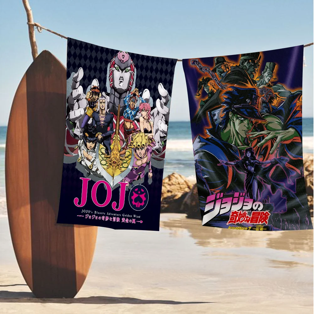 JoJo Bizarre Adventure Beach Towel Cartoon Cute Summer Kids Large Bath Pool Beach Towel Microfiber Absorbent For Swimming Travel