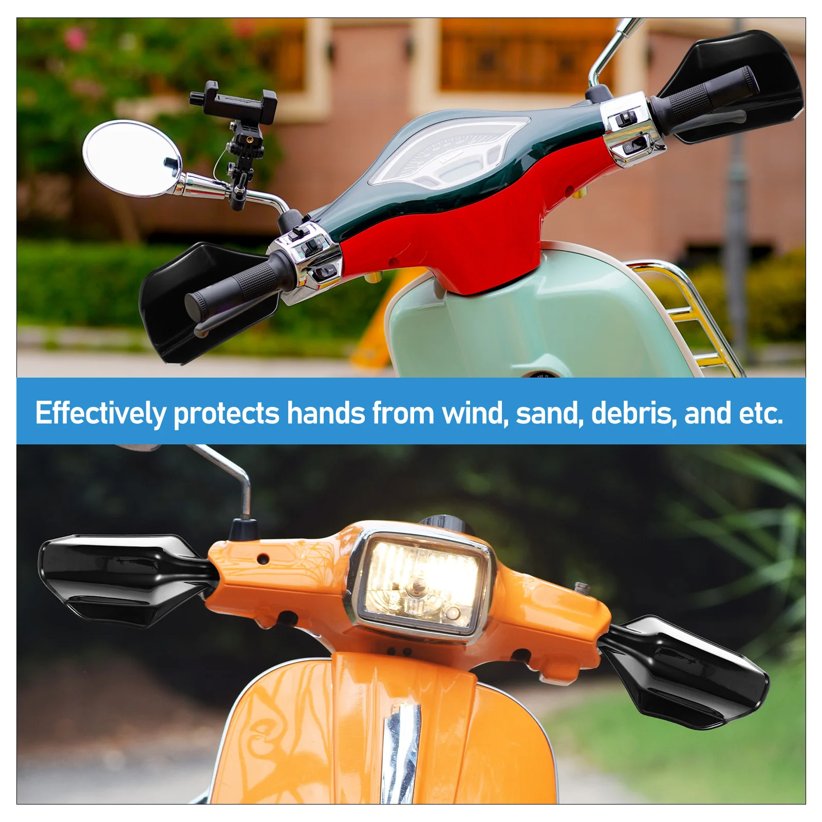 

1 Pair Motorcycle Handlebar Guard Windshield Abs Durable Handguard Off-Road Protection Universal Fit For Motorbike Windproof