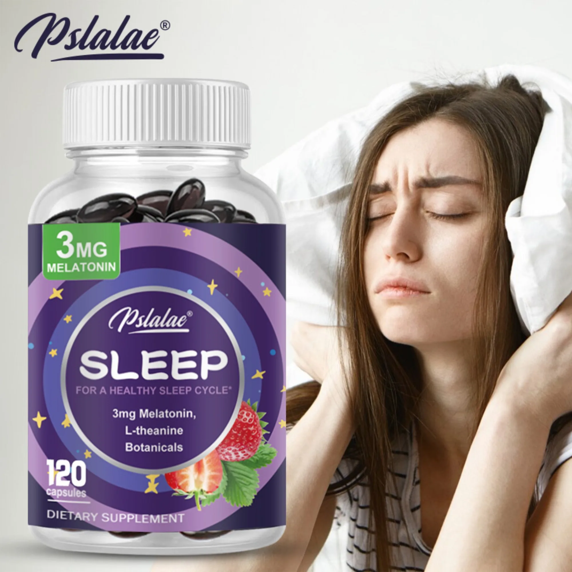

Sleep Aid Capsules - Relieve Stress, Promote Sleep, and Improve Sleep Quality - 120 Capsules