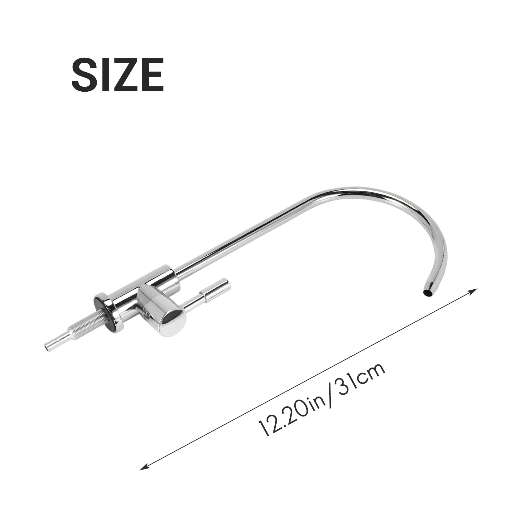 

AS94-1/4 Inch Chrome Drinking Water Filter Faucet Reverse Osmosis Sink Kitchen Tap