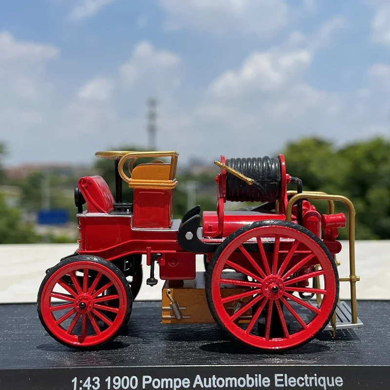 1:43 Scale Classic Car Model pompe automobile eletrique Antique Fire Truck Alloy Car Model Toy for  Collection Gifts Souvenir