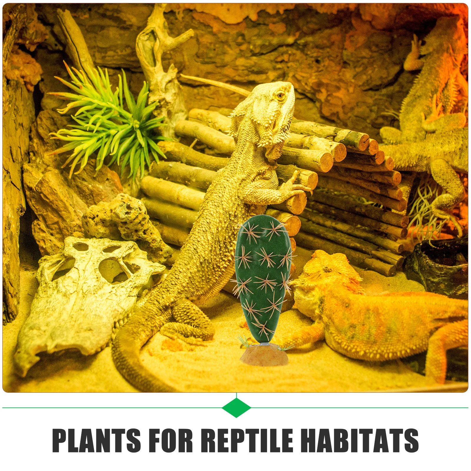 

Artificial Cactus Decor For Reptile Terrarium Plants Aquarium Supplies Fake Reptile Habitat Decoration Tank Accessories