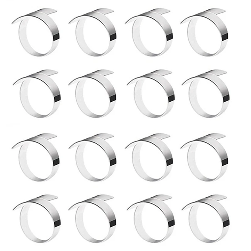 

16 Pcs Napkin Rings Handcraft Dinner Table Napkin Holders Alloy Napkin Rings