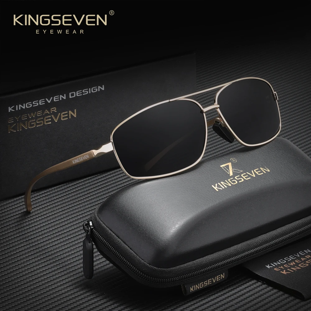 KINGSEVEN Occhiali Polarizzati alla Moda per Uomo e Donna, Occhiali per Visione Notturna, Occhiali per Guida Notturna