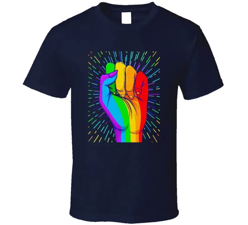 

Футболка с поддержкой гей-правы Rainbow Hand