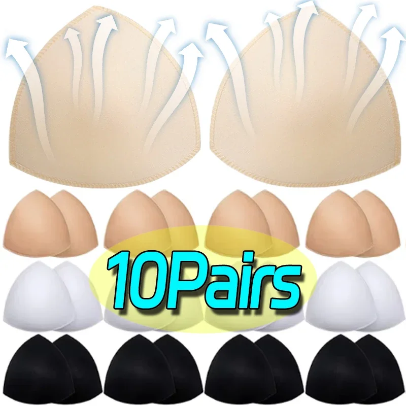 Triangle Sponge Push Up Bra Pads Women Invisible Removeable Insert Swimsuit Bikini Breast Enhancers Chest Cup Pads Accessories