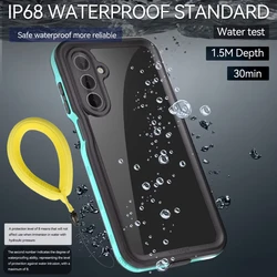 IP68 Waterproof Case For Samsung Galaxy S26 A16 5G S24 Ultra S23 FE Note 20 S25 Plus Diving Depth Underwater Swim Outdoor Cover