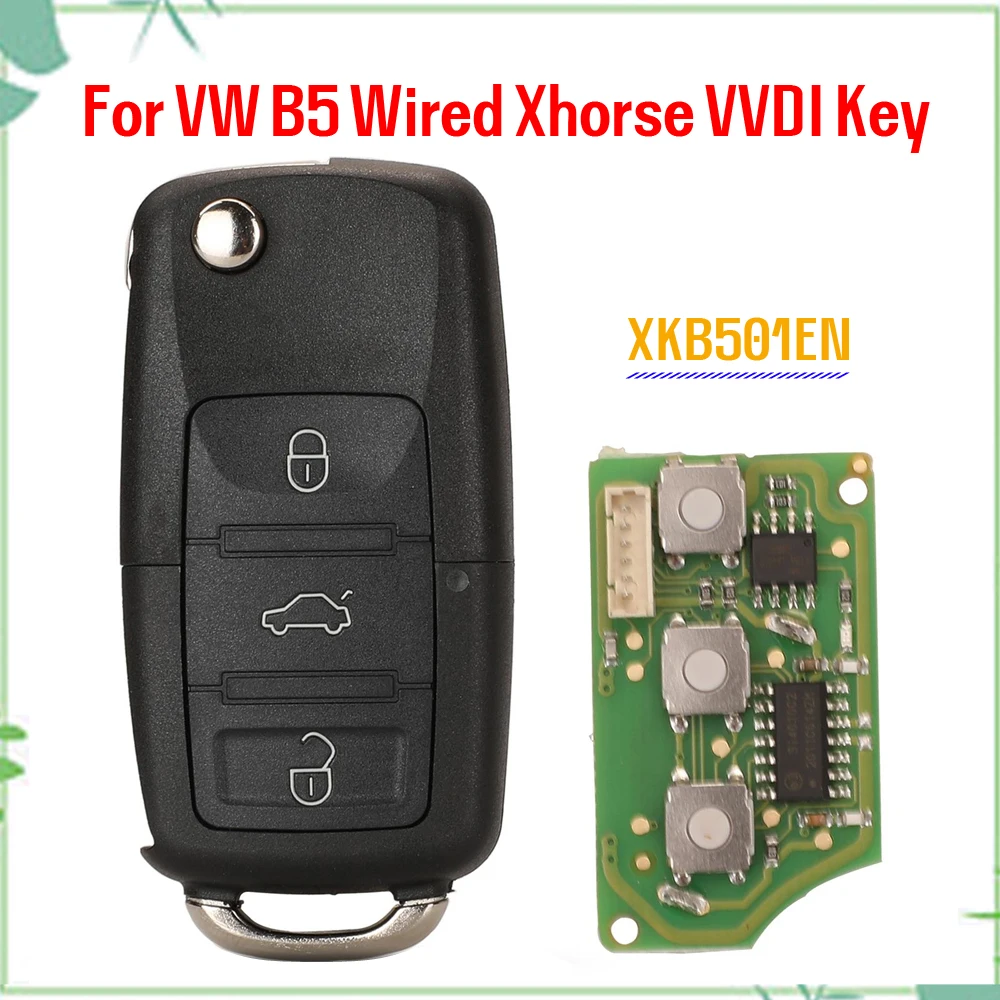 Jingyuqin New XKB501EN For VW B5 Volkswagen Type 3 Buttons Wired Universal Xhorse Remote Key X001-01 VVDI Tool