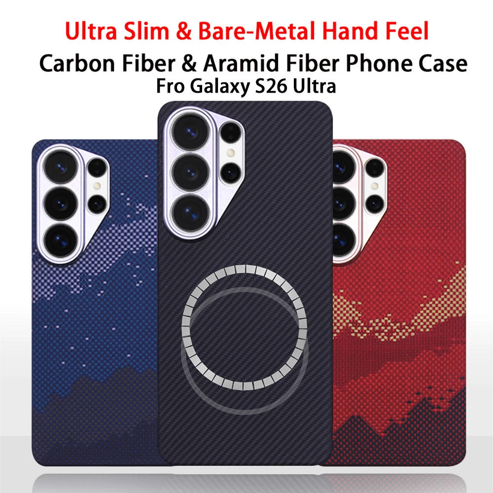 Aramid Skin for S26 Ultra Case, Compatible with MagSafe, Non-Slip & Slim Light Case for Samsung Galaxy S26 Ultra with Caseless