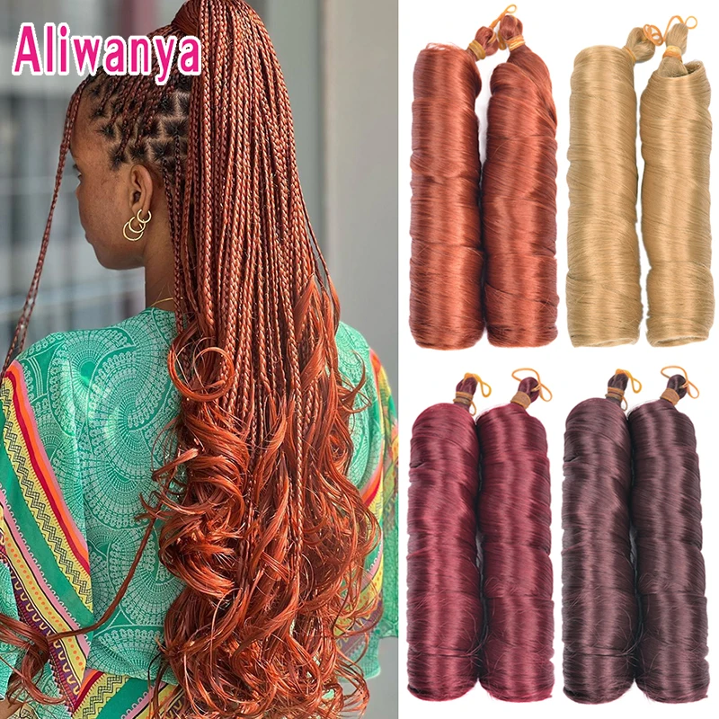 Spiral Curls Braiding Hair Synthetic French Curls Crochet Braids Hair Extensions For Women Pre Stretched Loose Wave French Curls