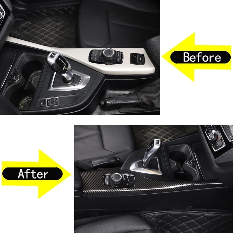 

For 2012-2019 BMW 1 Series F20 F21 116I 118I 2 Series F22 F23 ABS Multimedia Button Panel Cover Sticker Car Interior Accessories