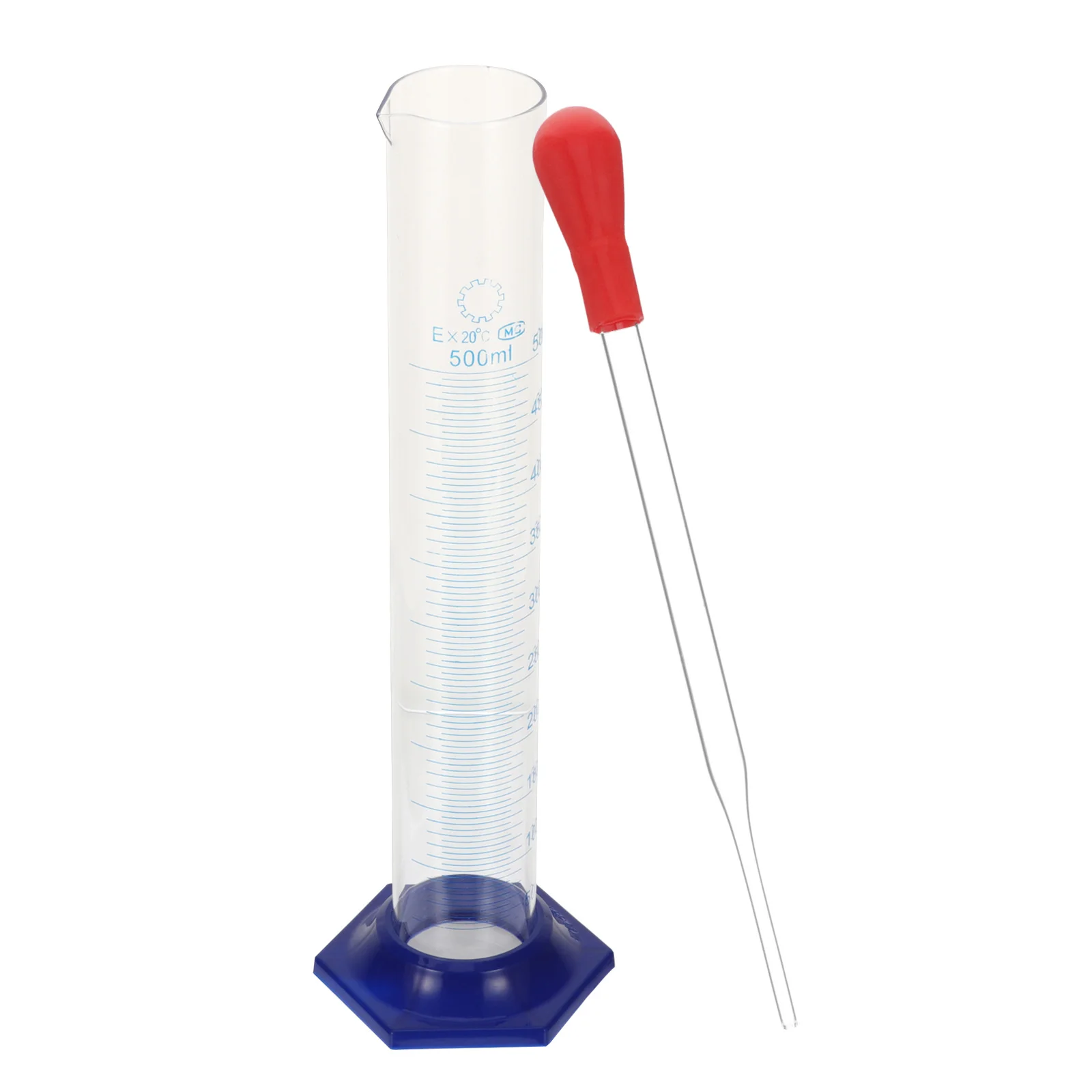 

2Pcs Glass Measuring Cylinder Dropper Set Heavy Duty Accurate Laboratory Chemistry Equipment Transparent Graduated Cylinder