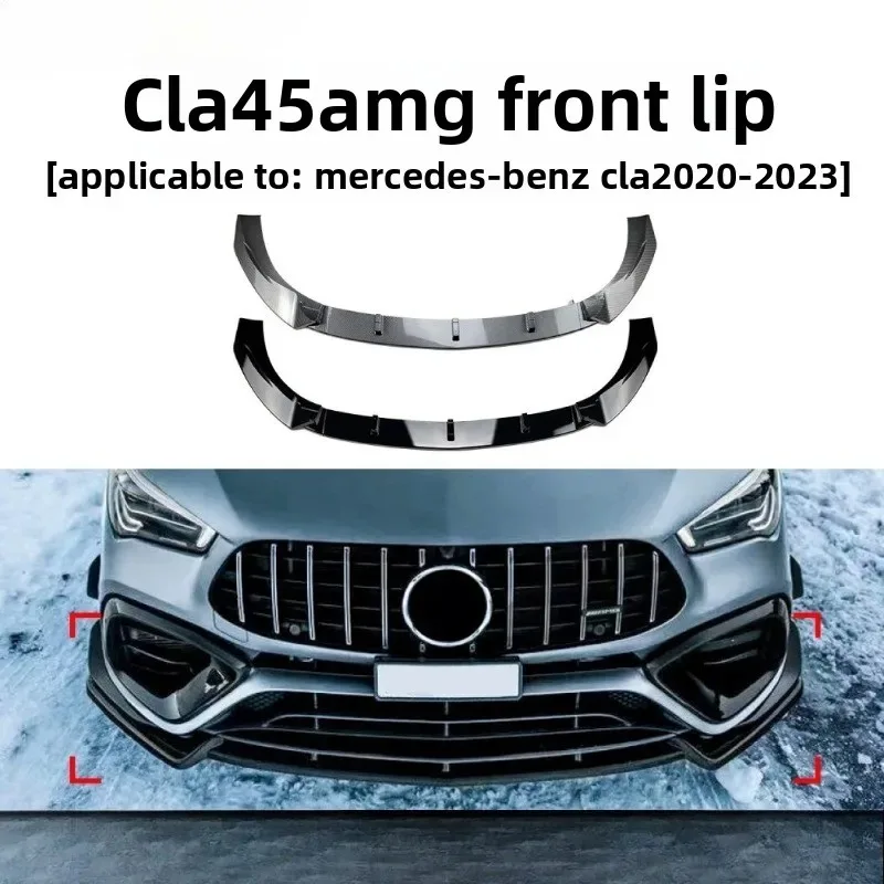 Front Bumper Front Lip Front Shovel Kit Compatible for Mercedes Benz CLA Class C118 CLA45 Body Spoiler Spliter Kit