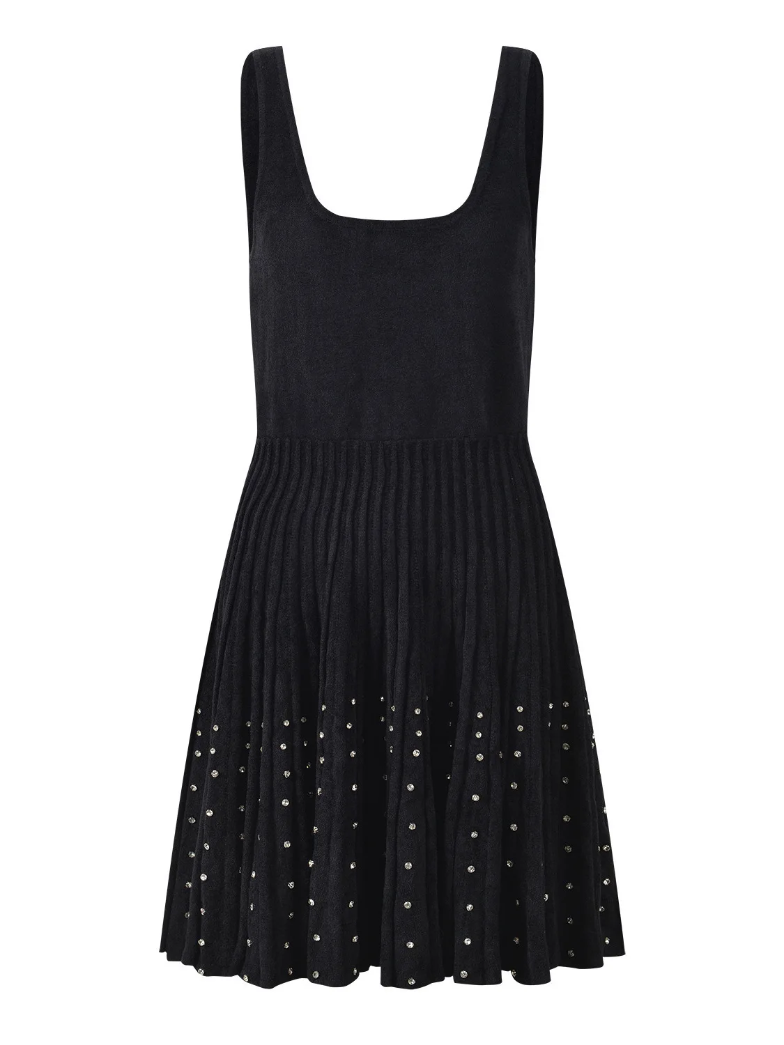 

Новинка 2025: Повседневное трикотажное платье Bla Slim Fit с U-образным вырезом, эластичное, из трикотажного материала, с плиссировкой, осеннее