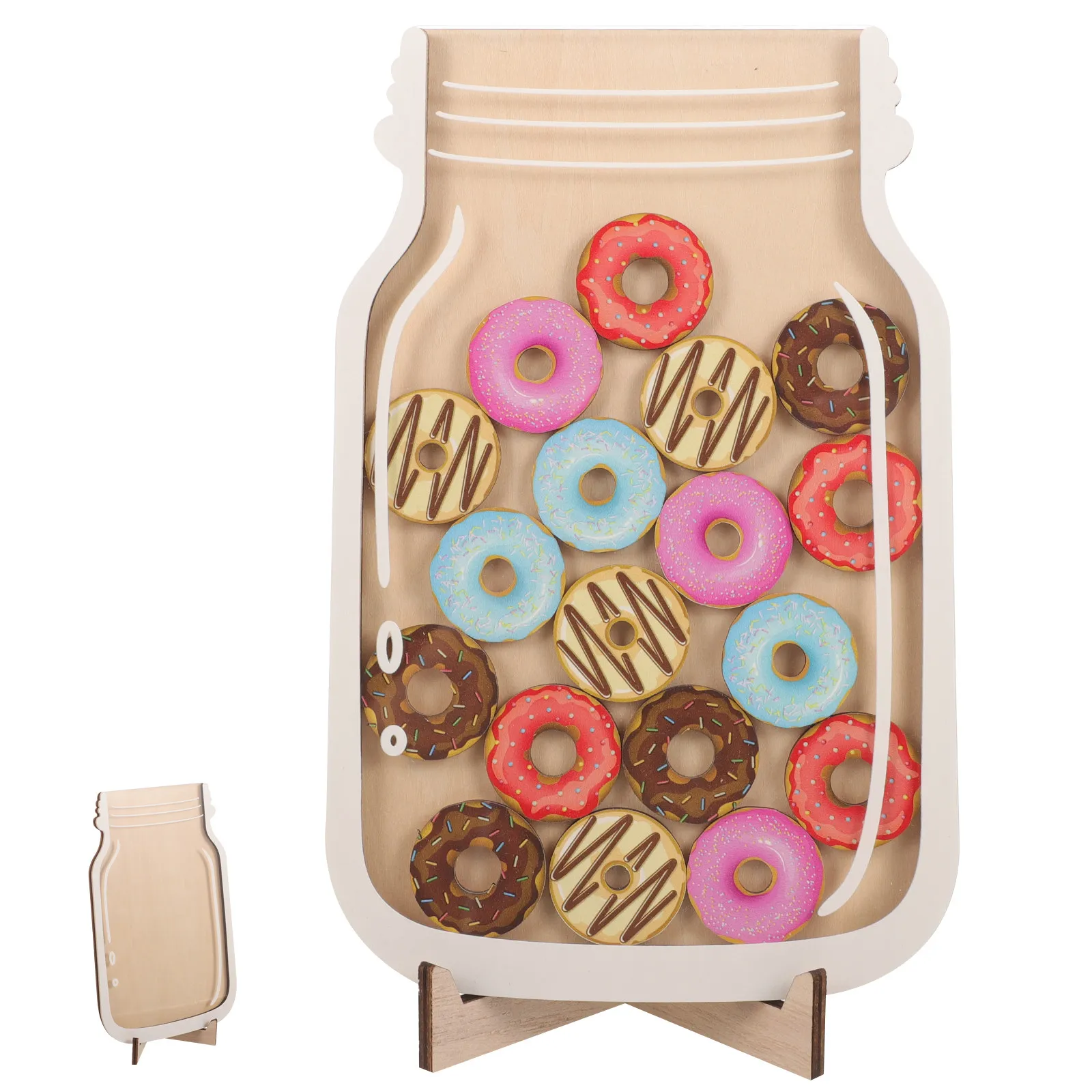 

1Set Reward Jar Wood Token Set Visual Progress Tracker for Childrens Good Behavior Incentive Gift Educational Tool