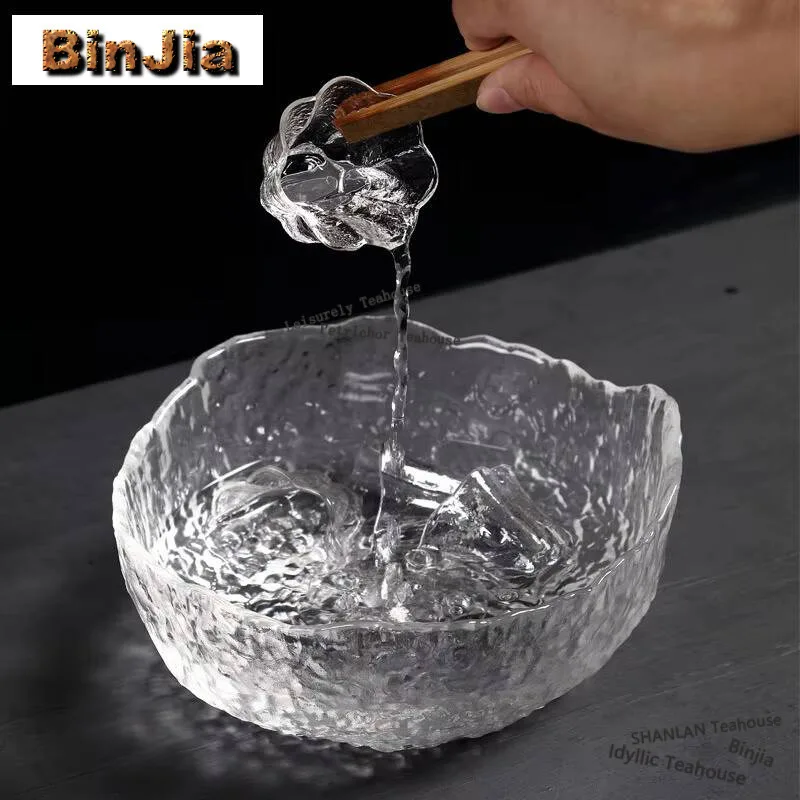 

120 мл стеклянная бочка для мытья чая с большим молотком, утолщенная термостойкая бочка для остатков чая, кисть для письма, шайба, миска для фруктов