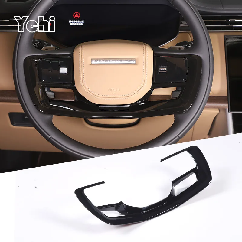 

For Range Rover Vogue L460 2023 ABS Carbon Fiber/Black Car Steering Wheel Decorative Frame Sticker Car Interior Accessories