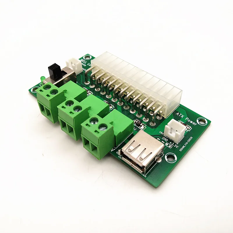 24/20 Pin ATX DC Power Breakout Module USB  Pindistribution power board