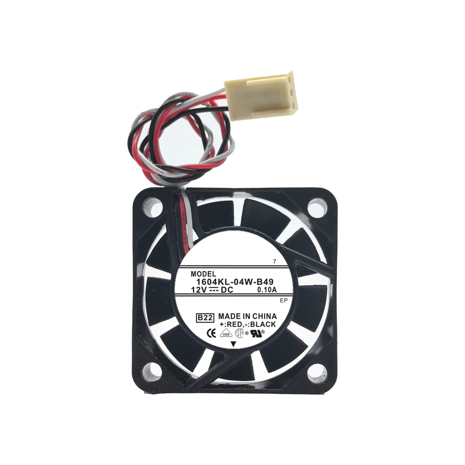 1604KL-04W-B49 4010 4cm Fan DC 12V 0.10A 1.2W 40*40*10MM 3-Pin Cooiling Fan
